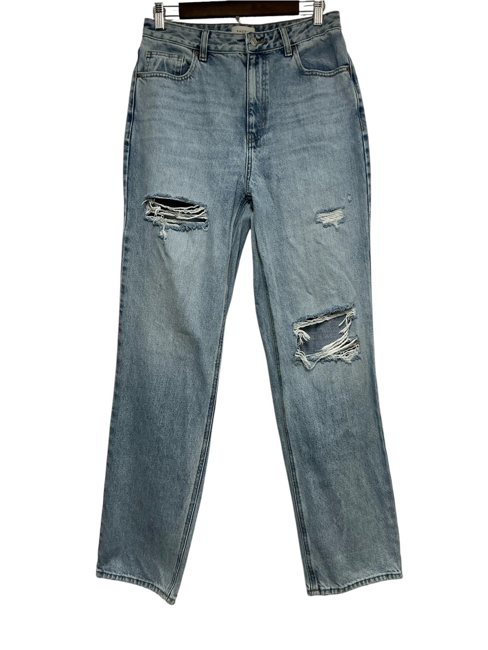 PacSun Light Blue Denim‎ Jeans with Yellow-Gold Stitching